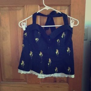 Anthropologie floreat halter top size 8
